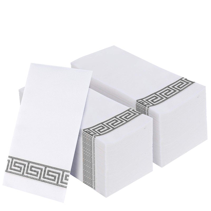 Vplus 200 PACK Guest Towels Disposable Bathroom, Decorative Bathroom Napkins, Soft and Absorbent Disposable Dinner Napkin Cloth Like for Kitchen, Weddings, Thanksgiving, Christmas Party - Image 1